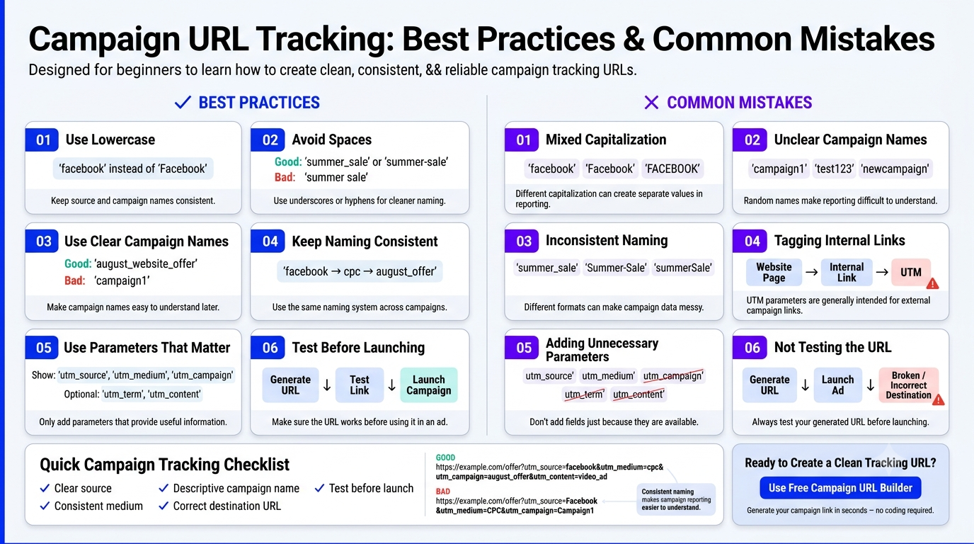 Campaign URL tracking best practices and common UTM mistakes